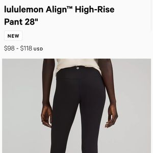 Lululemon Align High-Rise 28”
